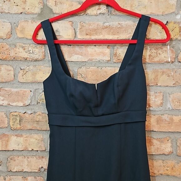 NWT After Six Evergreen Crepe V notched Bodice Maxi gown size 0 - Picture 3 of 12